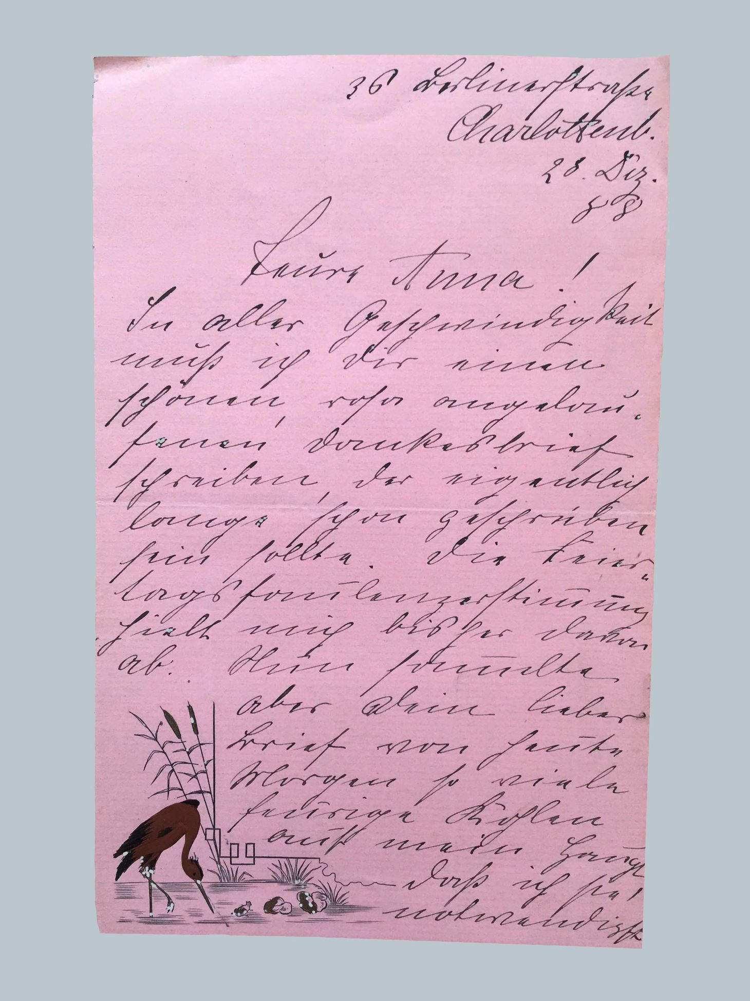 Letter of Hertha Harries to her sister Anna Zanders.