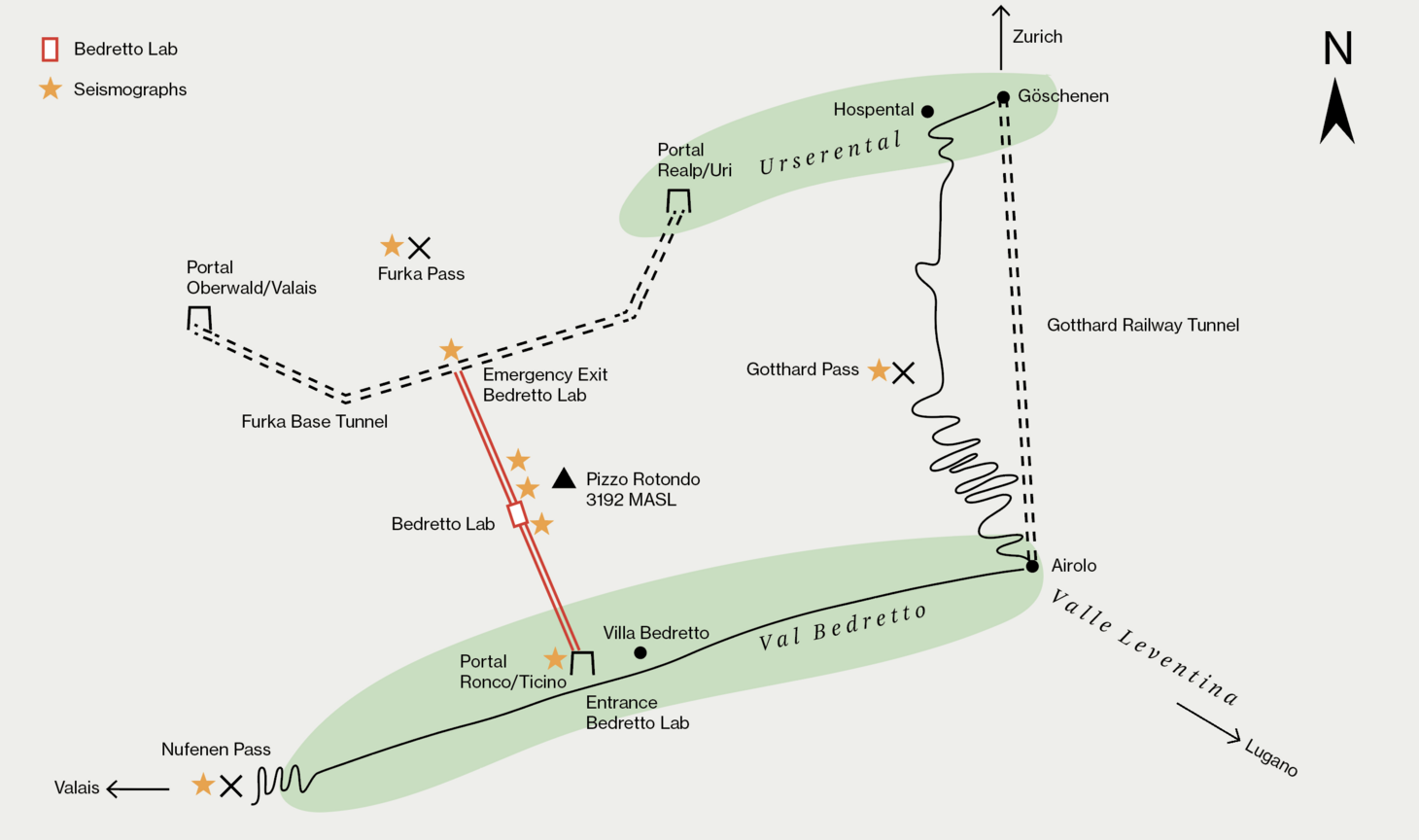 Illustration: Location of the Bedretto Underground Lab in southern Switzerland.