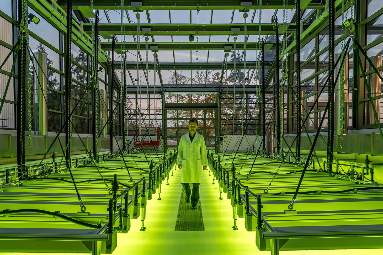 Photo of the algae cultivation centre of the Technical University of Munich