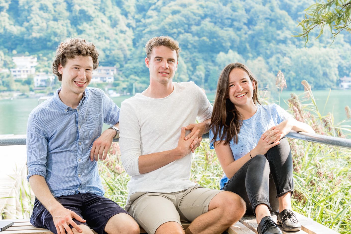 Photo of the students Kai Sandbrink, Johannes Fankhauser and Anja Meier.