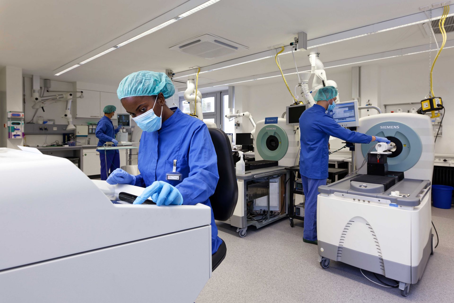 Researchers at the Werner Siemens Imaging Center in Tübingen scan samples in their medical imaging devices to study diseases. Researchers at the Werner Siemens Imaging Center