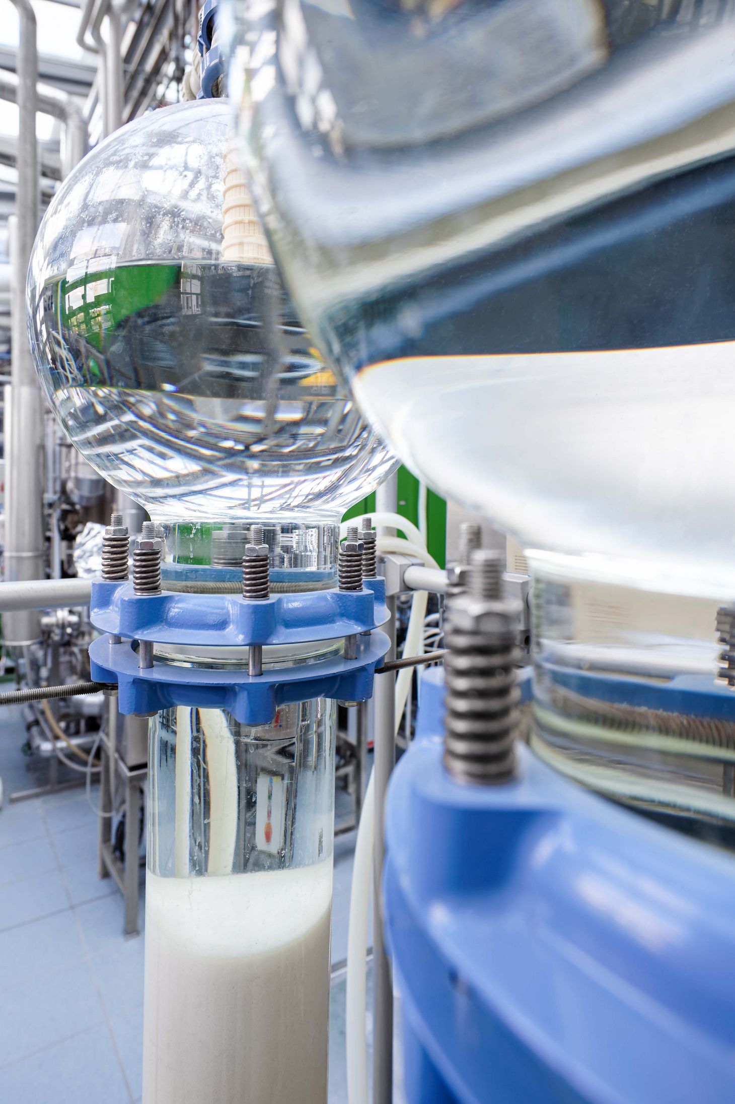 Photo of steel tanks in the lab of the researchers.