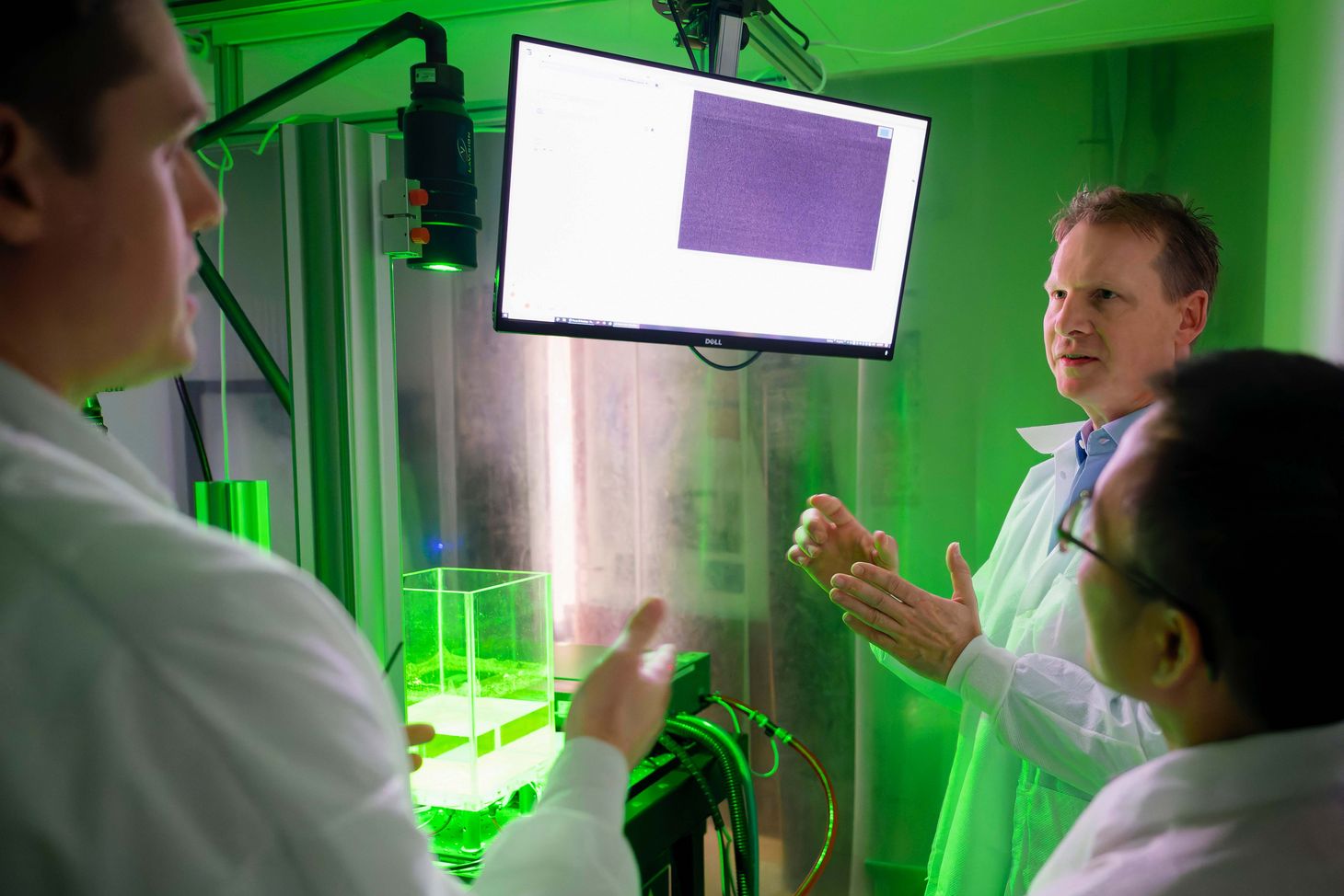 Martin Saar and his team in the laser lab