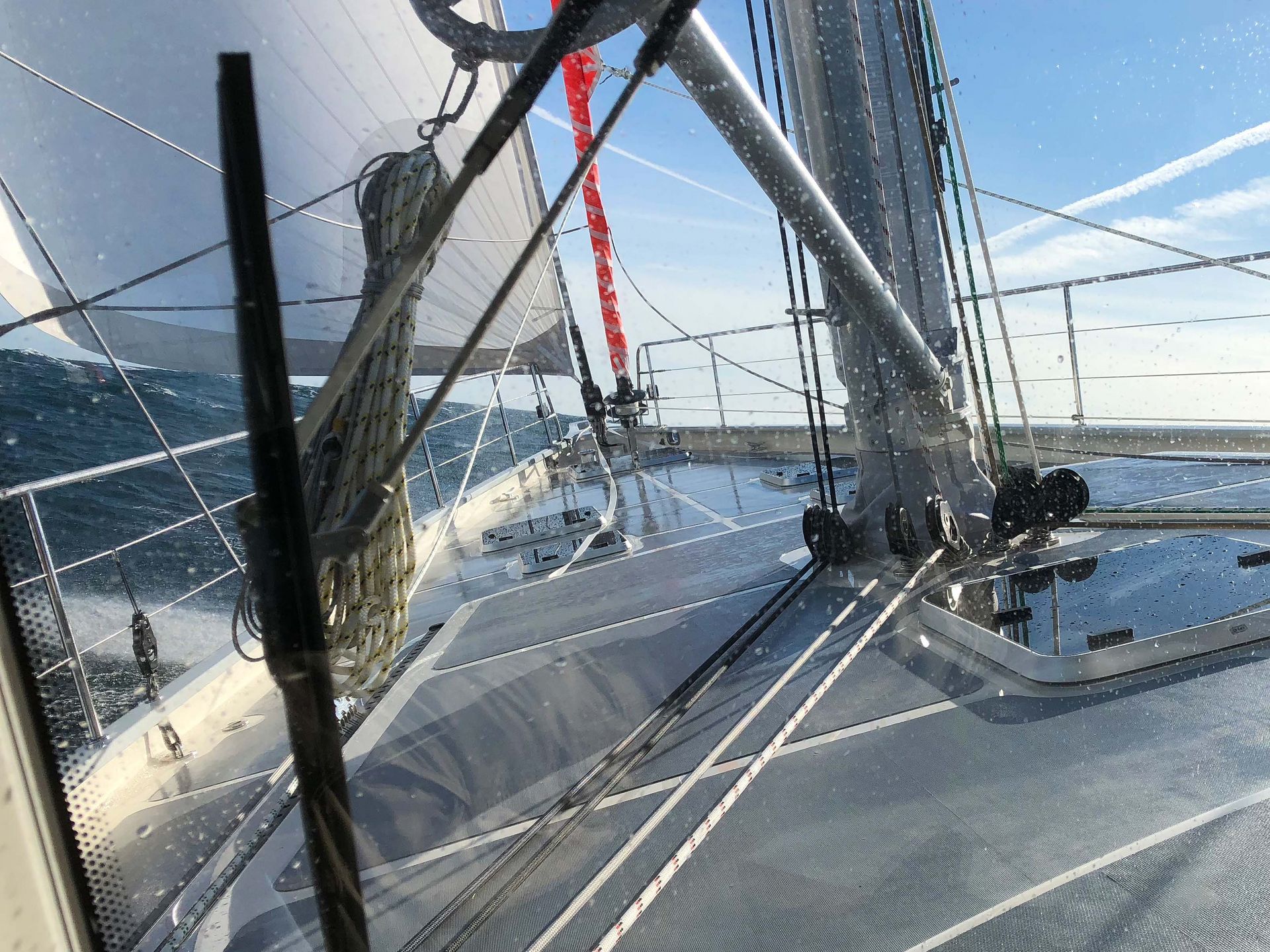 The “Eugene Seibold” performed beautifully on its first, rather stormy test voyage. Photo of the “Eugene Seibold” during its first test voyage.