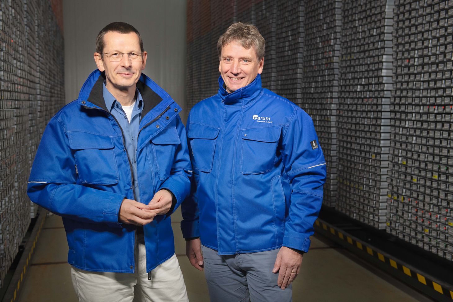 Portrait of MARUM director Michael Schulz and Ralf Bachmayer, director of the Innovation Center for Deep-Sea Environmental Monitoring. 