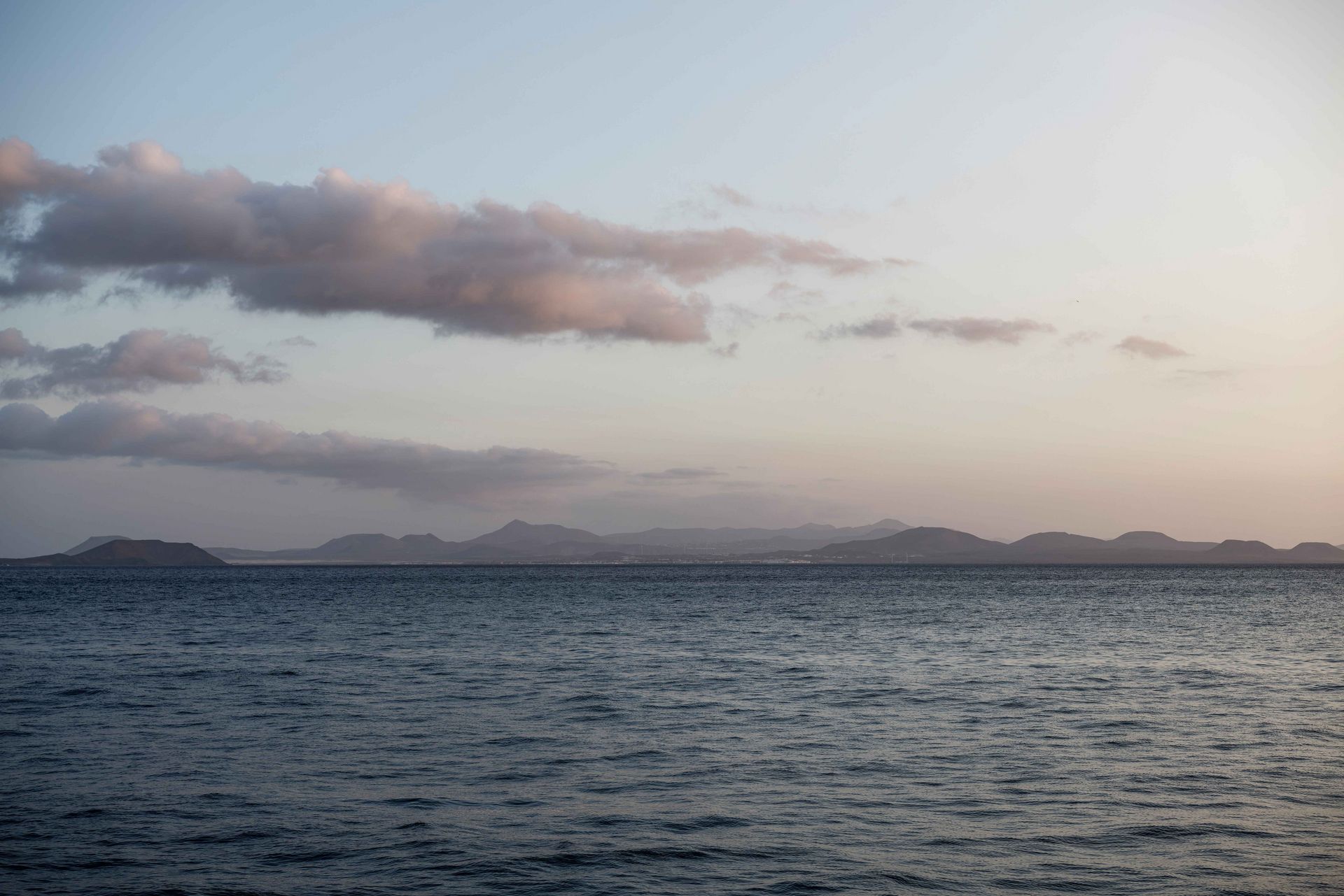 Atlantik mit Lanzarote in Sicht