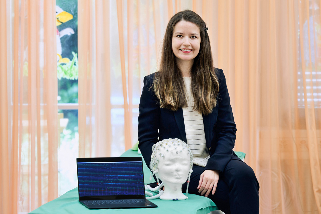 Jelena Skorucak has developed a software program that identifies major spikes in the brain activity of children—making it easier to detect and diagnose epilepsy. Jelena Skorucak and her software program that identifies major spikes in the brain activity of children